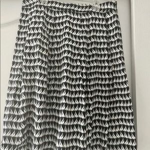 DOWNEAST Navy White Sailboat Print Skirt Fully Lined XL